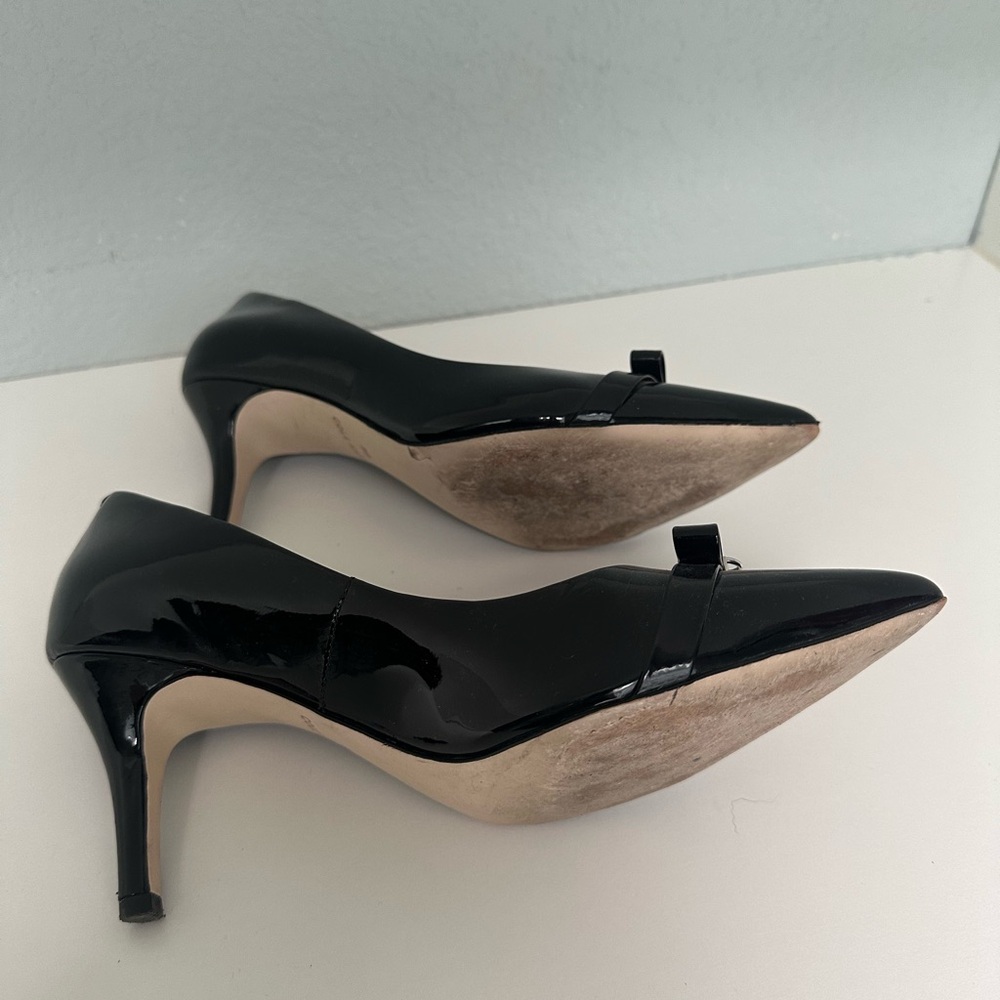 Cole Haan Black Heels with Silver Detail - Picture 3 of 6